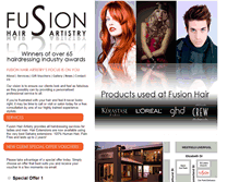 Tablet Screenshot of fusionhair.com.au